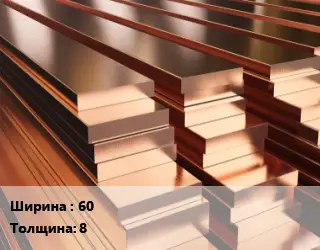 Полоса шина медная 60х8